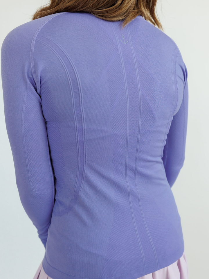 Purple "Naomi" Slim Fit Active Long Sleeve Tee