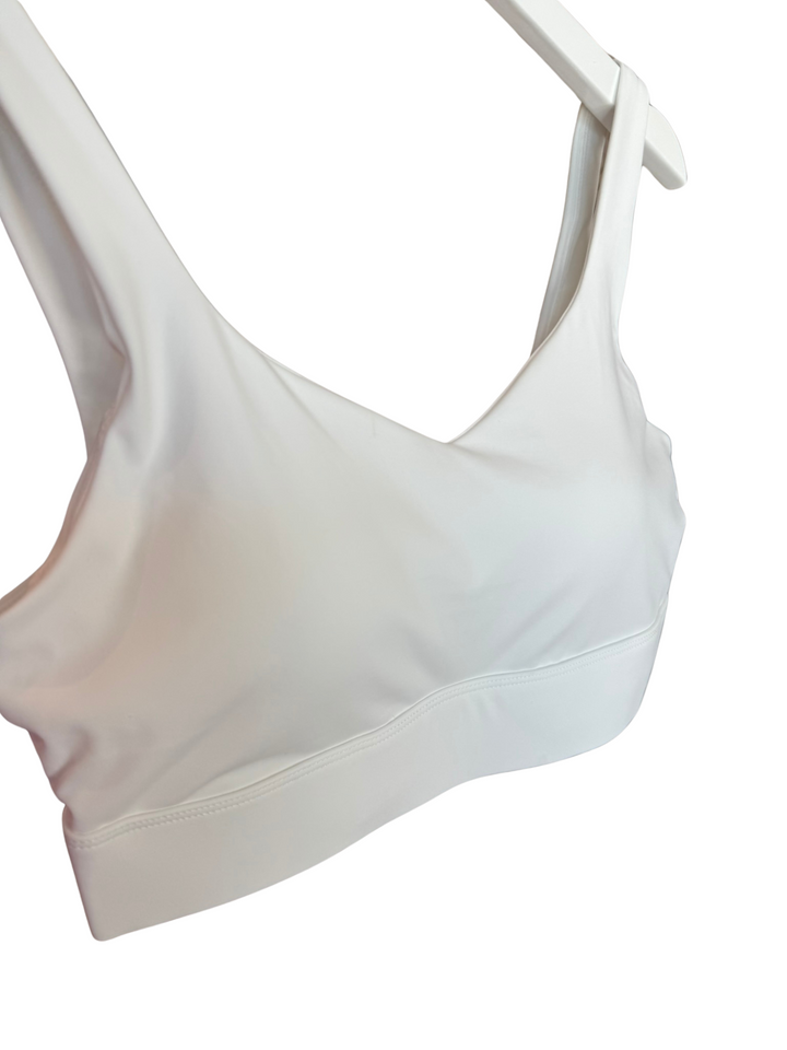 White "Melissa" Everyday Comfort Bra with Fixed Pads and Adjustable Band