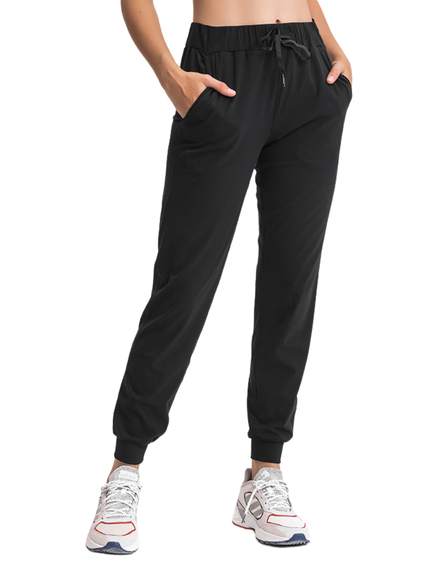 Navalora Fit Black Everyday Joggers Side Pocket View