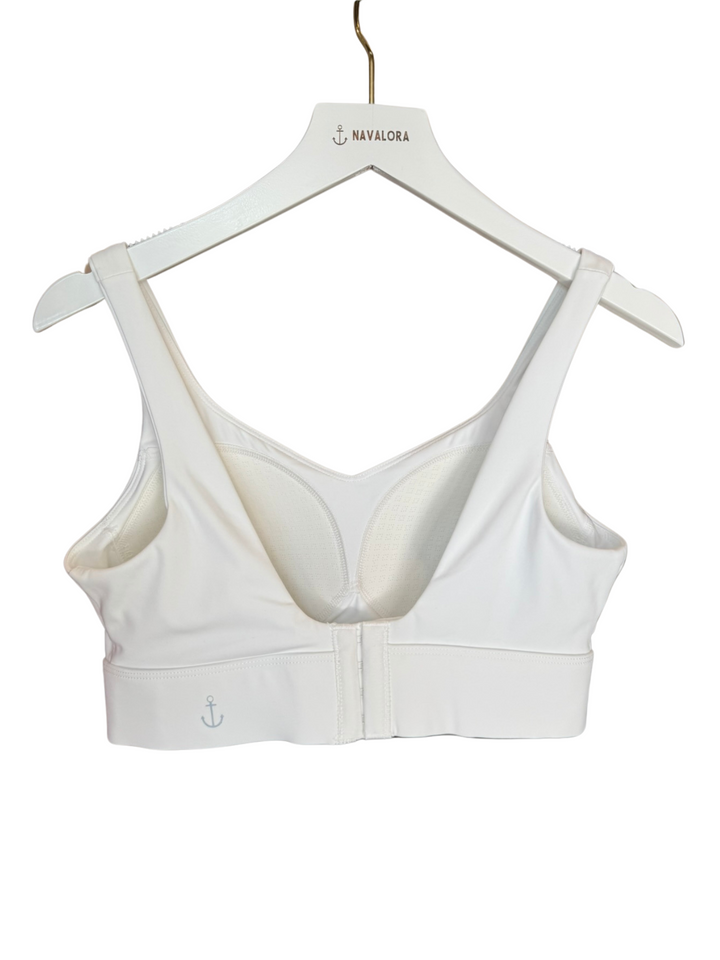 White "Melissa" Everyday Comfort Bra with Fixed Pads and Adjustable Band