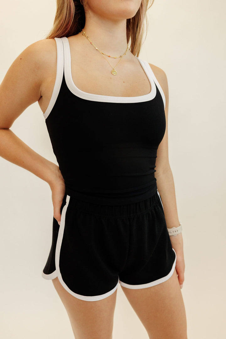 Black and White  "Marin" Bra Tank