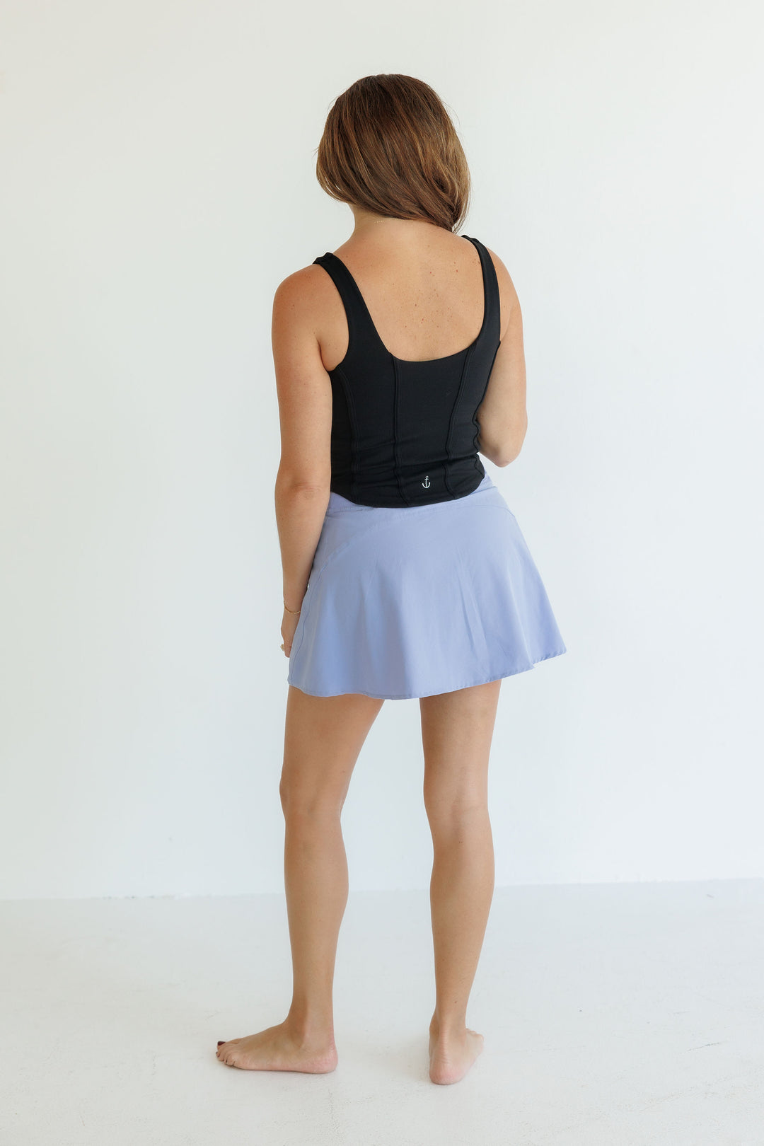 Black "Raven" Corset Bra Tank Racerback Tank with Removable Pads