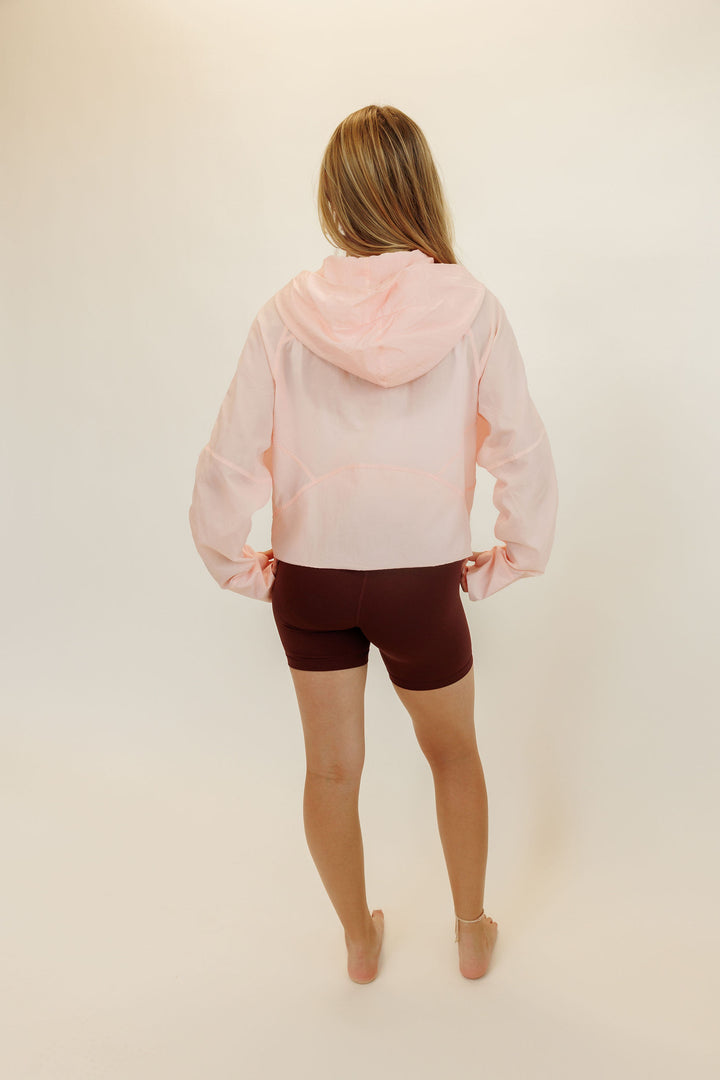 Strawberry Milkshake "Sarai" Lightweight Water Resistant Full Zip Hooded Jacket with SPF50