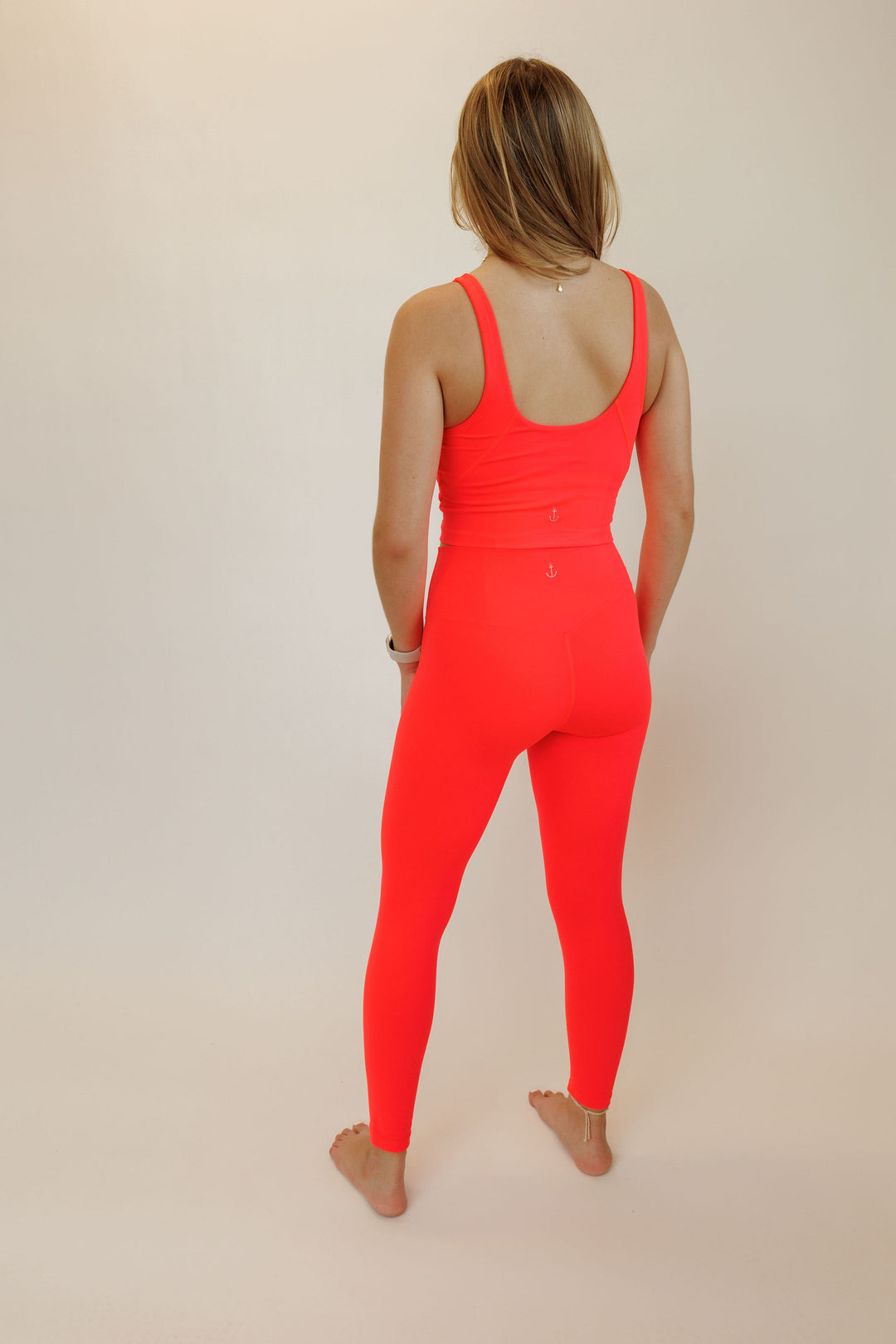 Neon Coral "Mia" Luxe and Lift High Rise Leggings