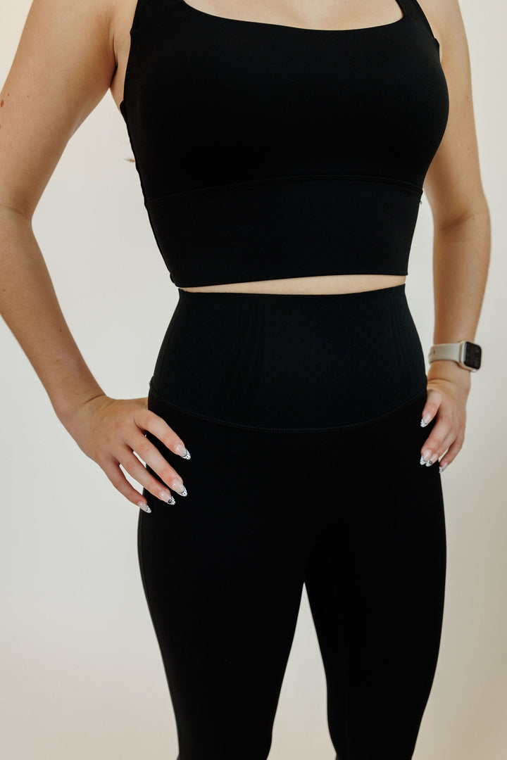 Black "Serena" Superior Support High Rise Max Compression Leggings