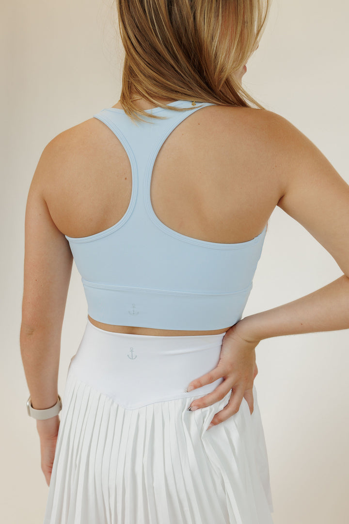 Windmill Blue "Brynne " Racerback Medium Support Sports Bra