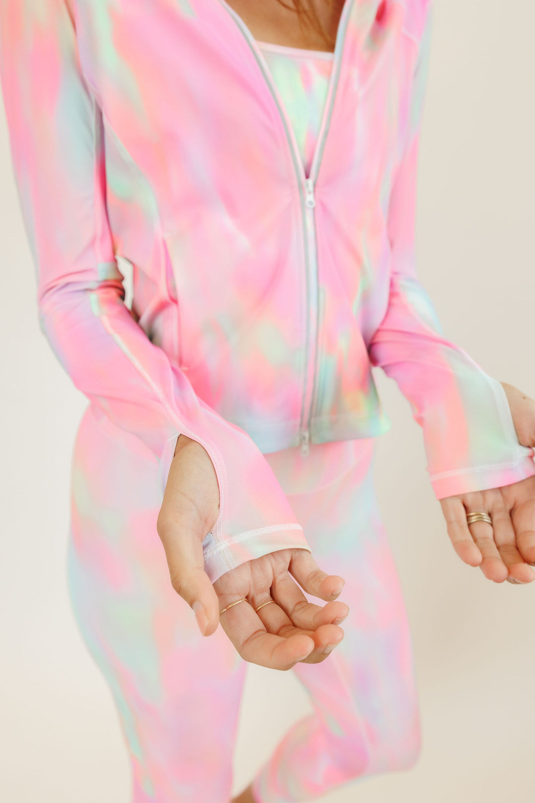 Cotton Candy Tie Dye "Sophie" Full Zip Hooded Jacket