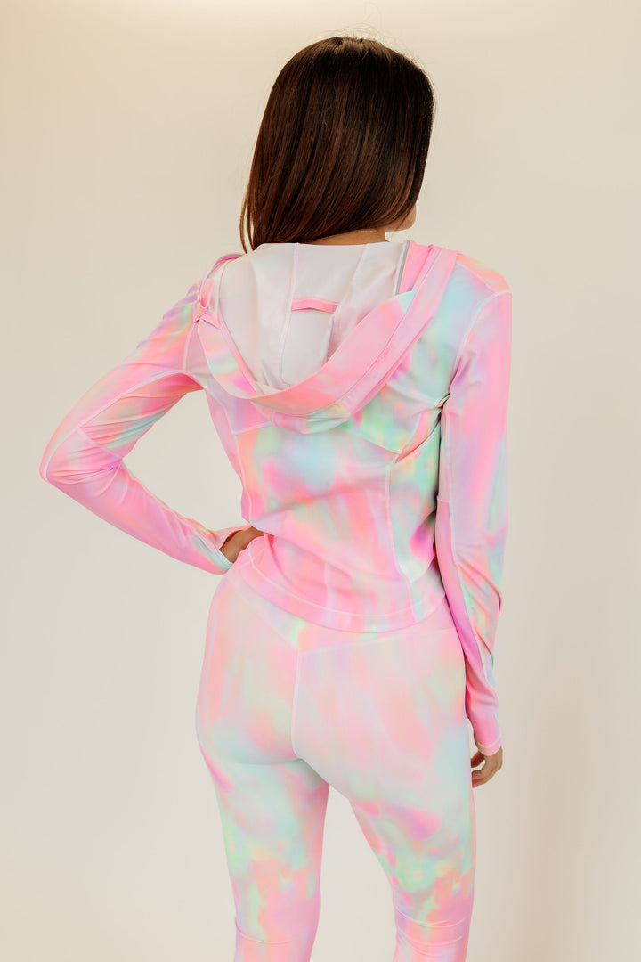 Cotton Candy Tie Dye "Sophie" Full Zip Hooded Jacket