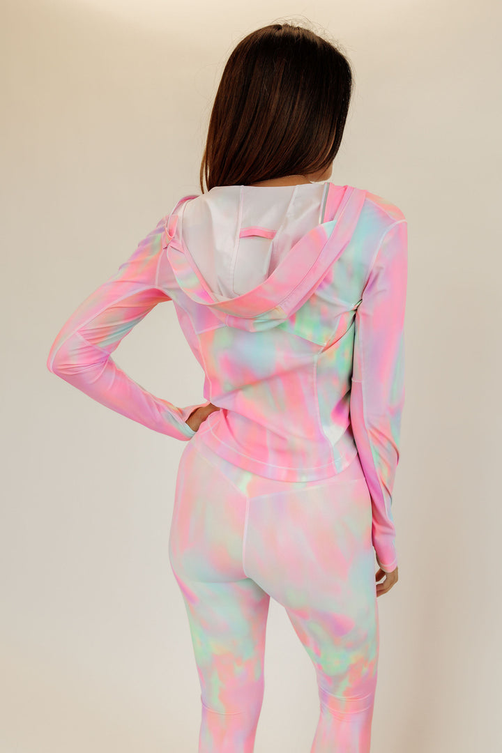 Cotton Candy Tie Dye "Sophie" Full Zip Hooded Jacket