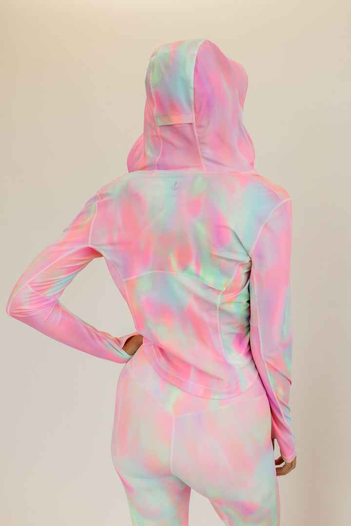 Cotton Candy Tie Dye "Sophie" Full Zip Hooded Jacket