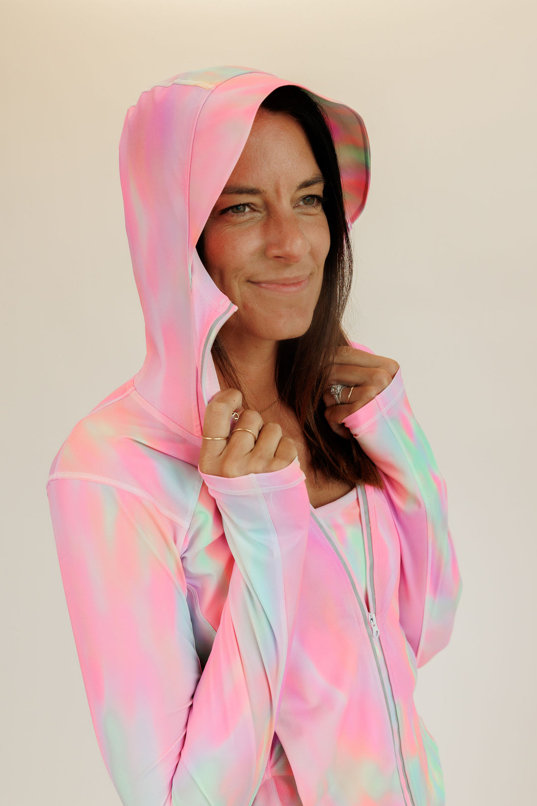 Cotton Candy Tie Dye "Sophie" Full Zip Hooded Jacket