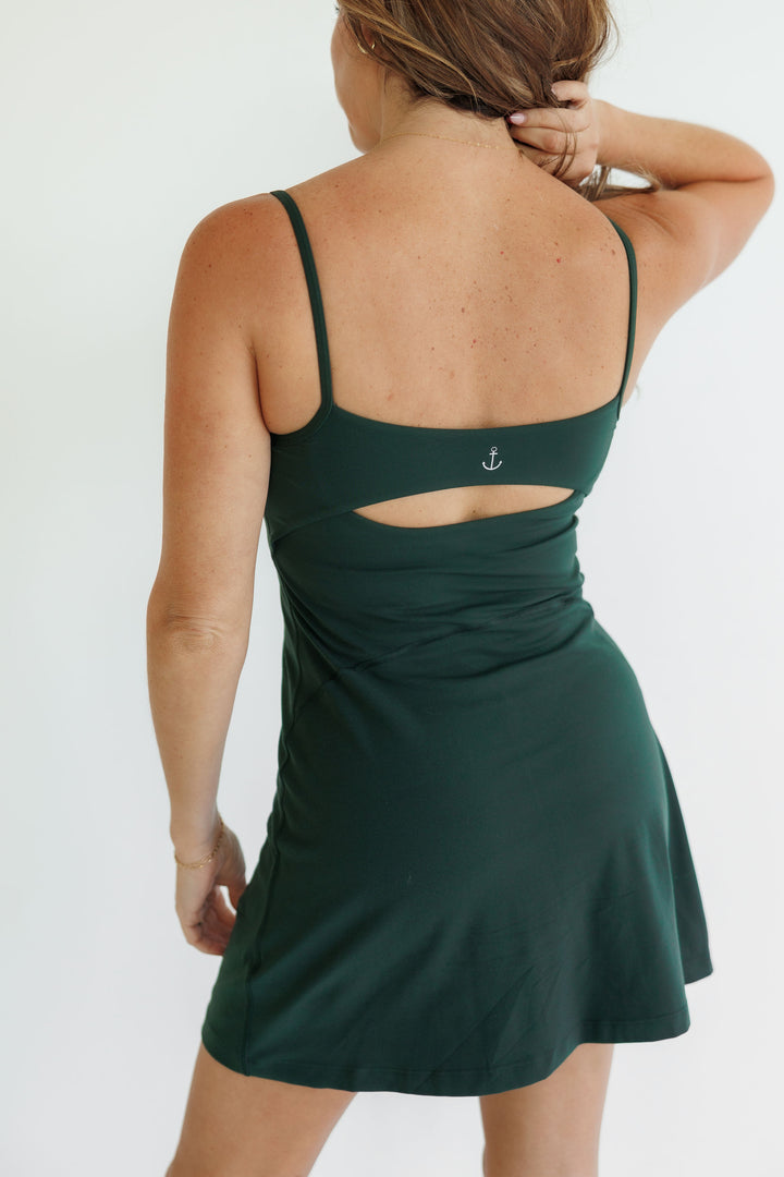 Hunter Green "Jordan" Active Dress with Shorts Liner