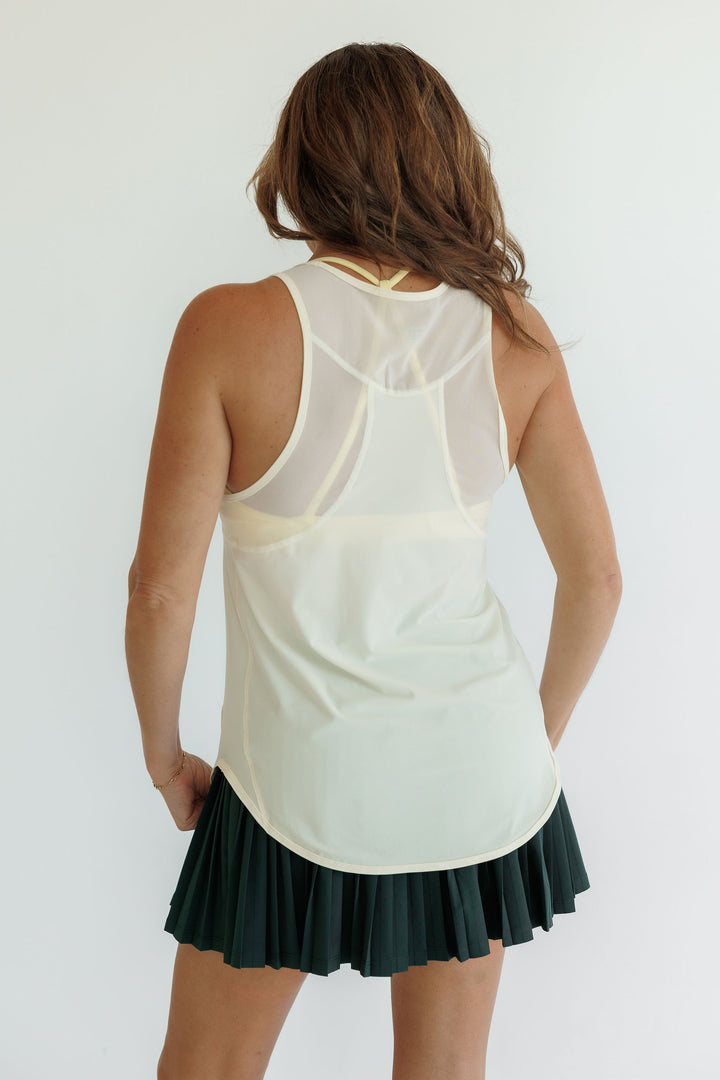 Soft Yellow "Aspen" Quick Dry Mesh Tank