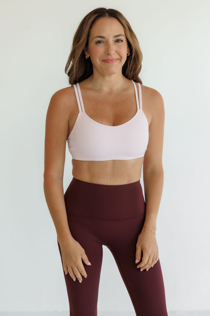 Petal Pink Ribbed "Margot" Everyday Bra