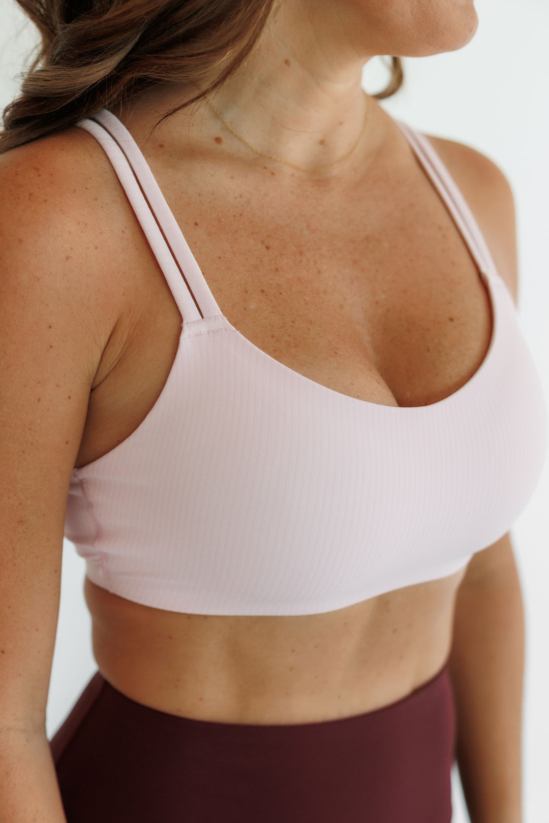 Petal Pink Ribbed "Margot" Everyday Bra