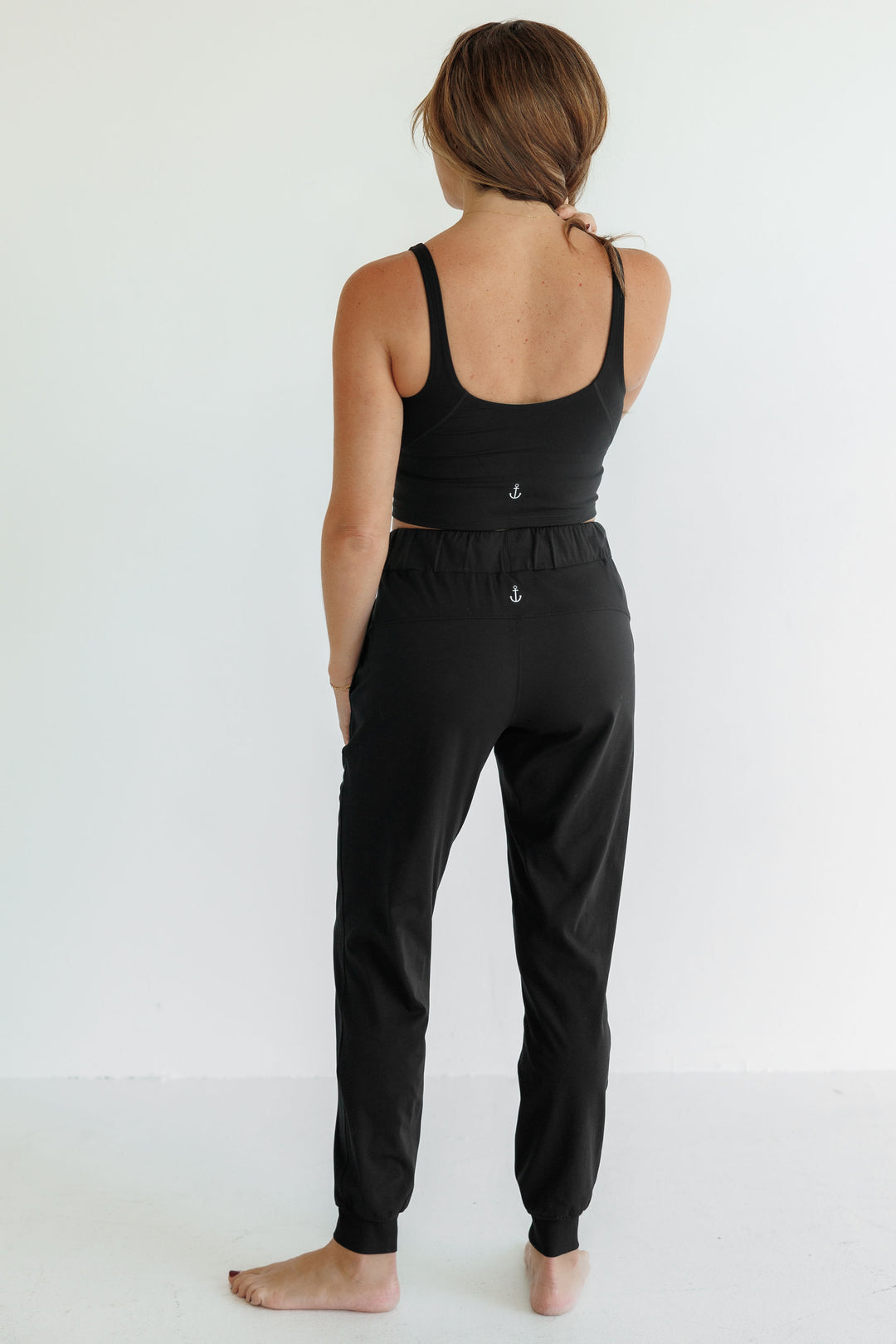 Black "Arabelle" Longline Luxe Sports Bra