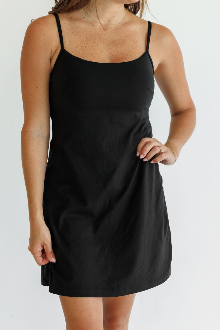 Black "Jordan" Active Dress with Shorts Liner
