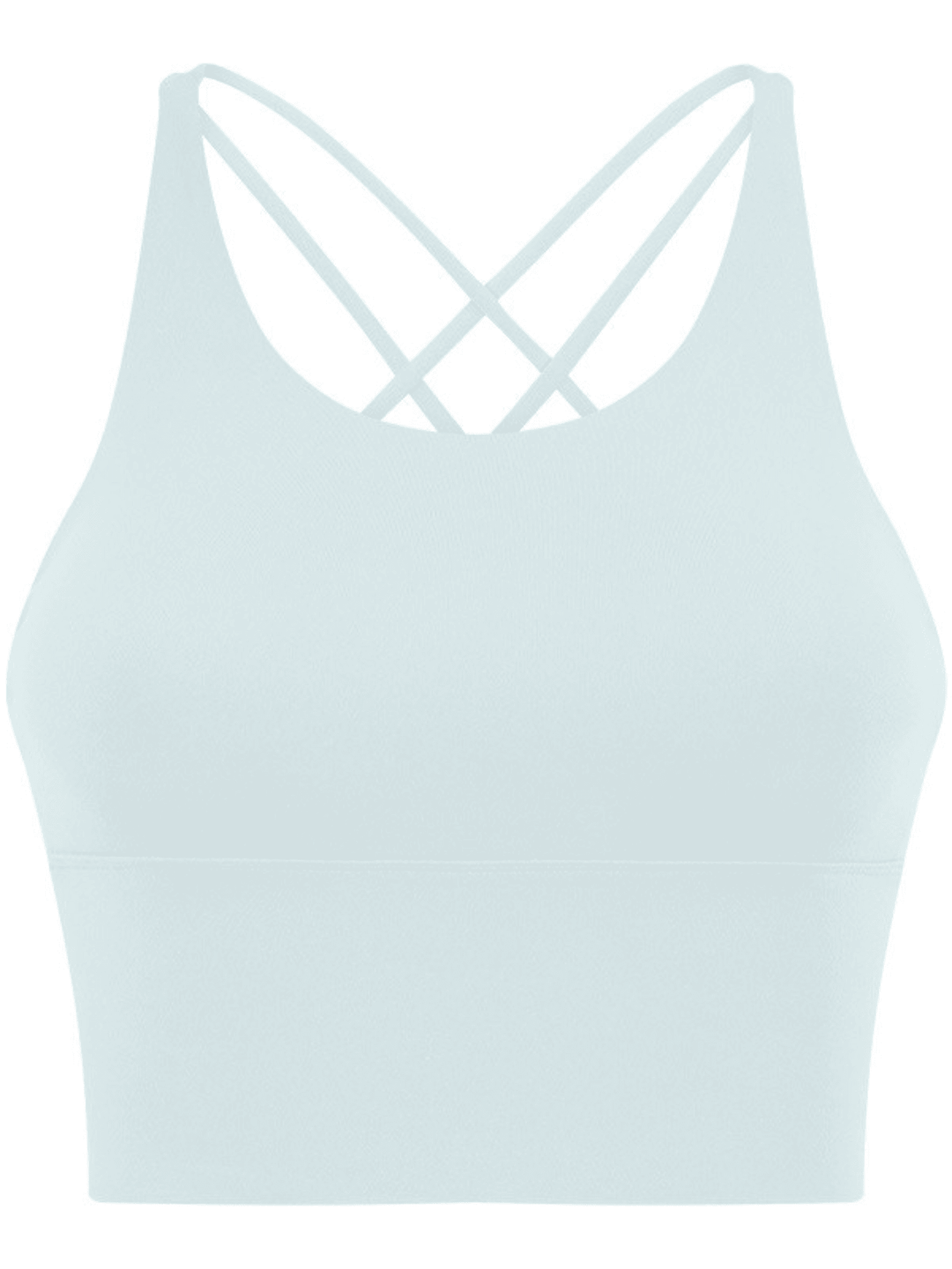 Cloud Blue "Elizabeth" Open Back Longline Sports Bra